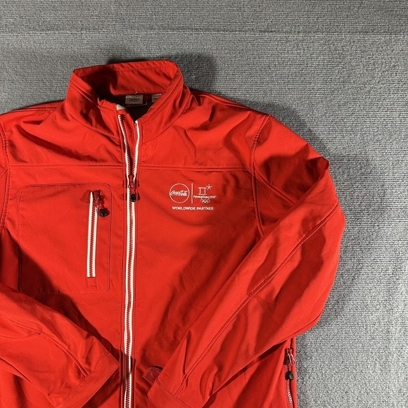 Coca Cola Olympics‎ PyeongChang Clique Soft shell Jacket Size Large - Picture 1 of 9
